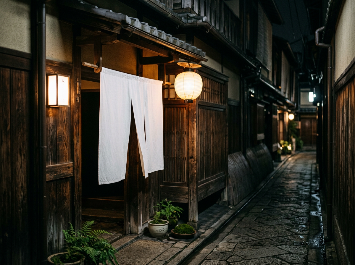暖簾のかかる入口